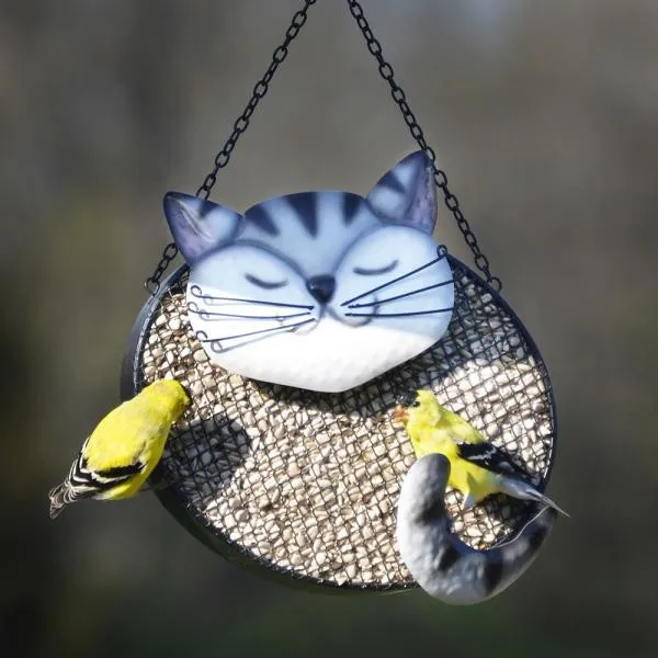 Black & White Cat Mesh Feeder