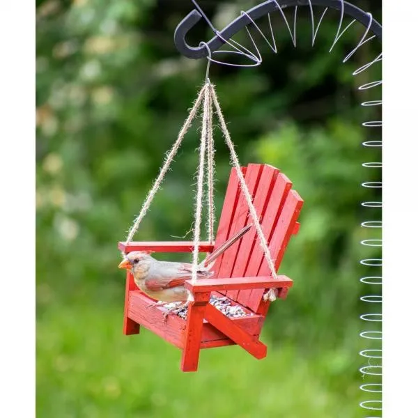 Red Adirondack Chair Feeder - image 2